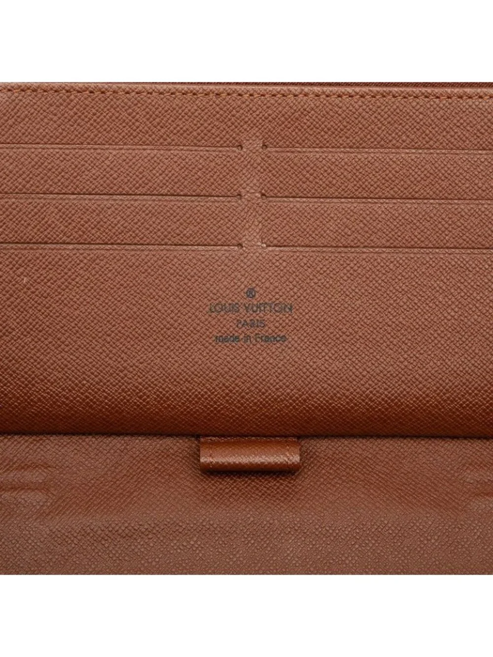 Louis Vuitton Monogram Zippy Organizer Zip Around Wallet Brown Leather